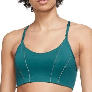 NIKE Yoga Dri-FIT Indy Teal Sports Bra | M